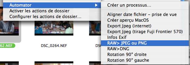 Menu contextuel sous MacOS X